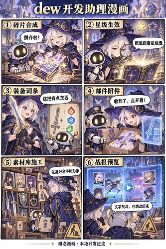 dew 开发助理六格概念漫画