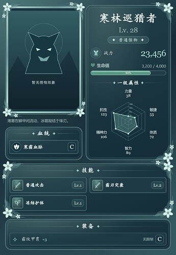 普通怪物详情卡测试预览